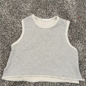 Honey Punch Light Gray Sleeveless Top